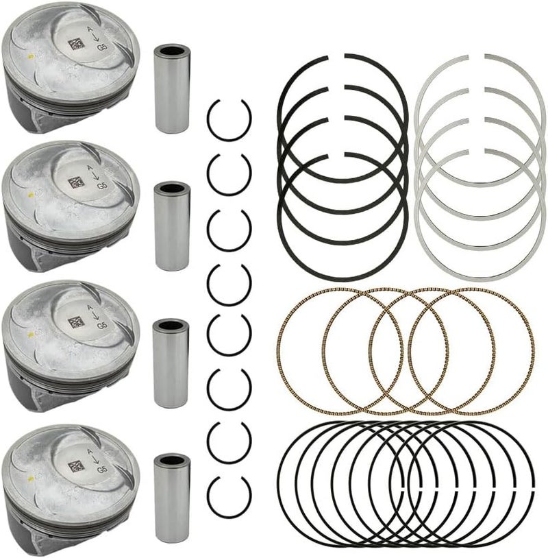Lskioer Engine Piston & Piston Snap Rings & Piston Pin Set Fits For Hyundai Sonata Kia Optima 2.4L 2010-2019, Replaces 230402G200 2341025201 - Image 5
